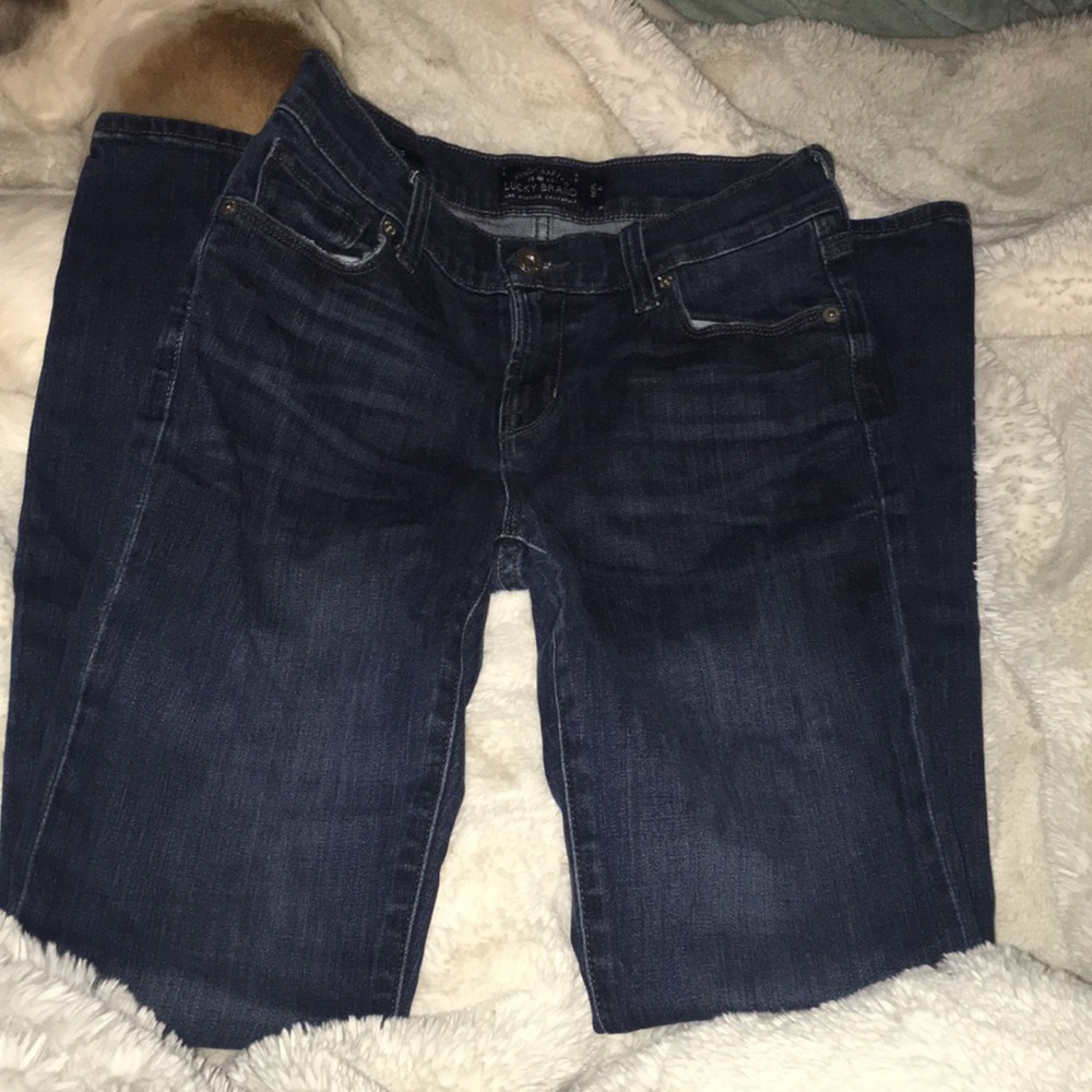 Dark blue jeans
